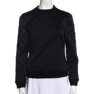 Mock neck long sleeve sweatshirt